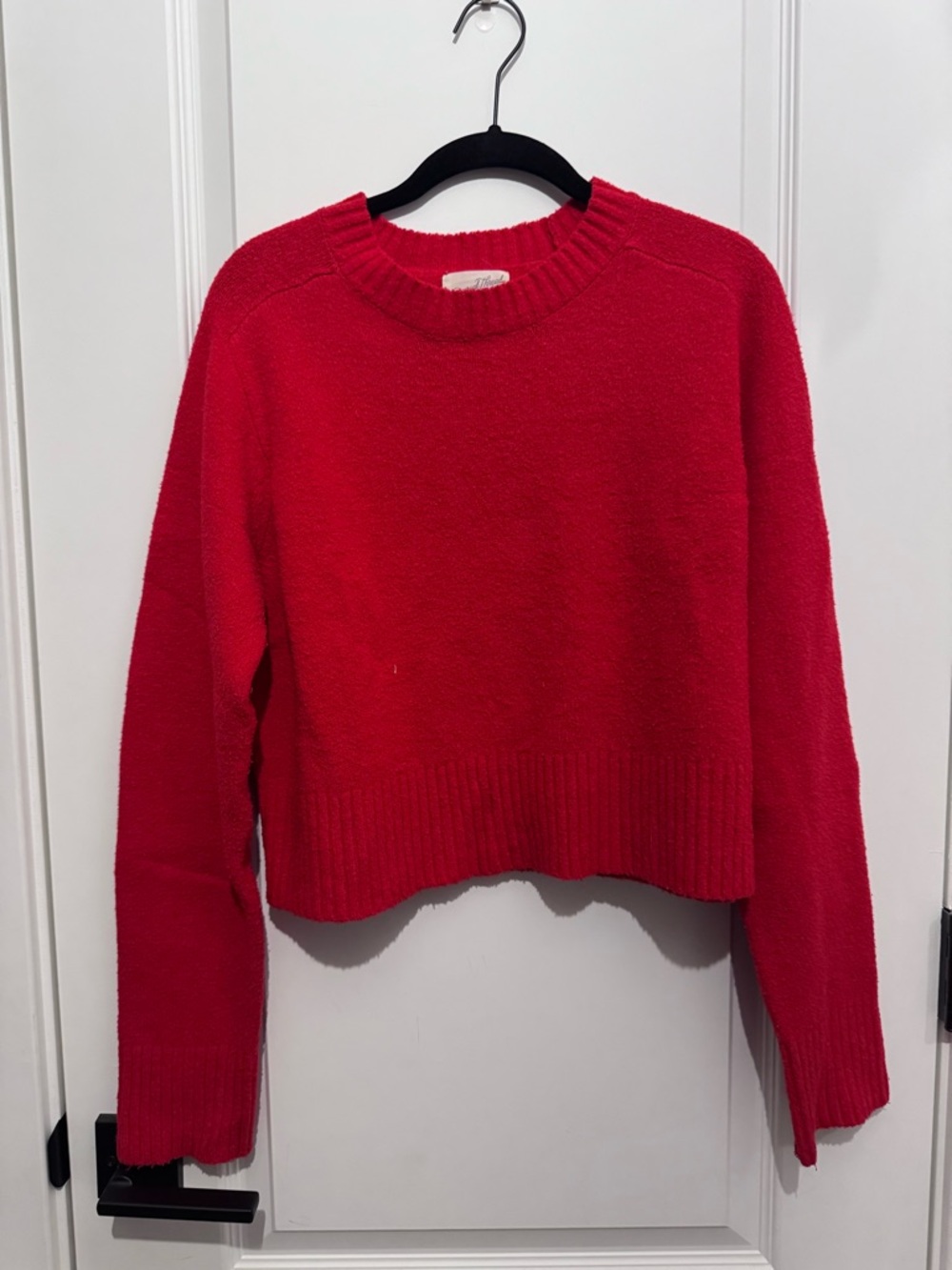 Universal Thread Red Crewneck Sweater - Chunky Rib Hem